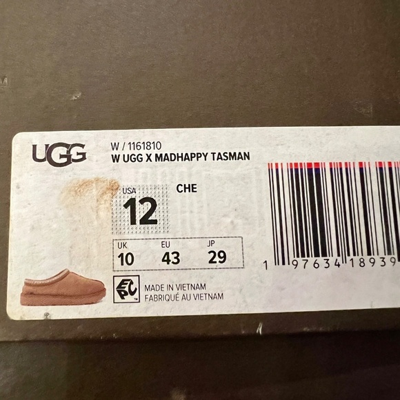 NWB Men's UGG X Madhappy Tasman Cogs Mules Chestnut Brown Size 12 Runs Like 11 - Picture 8 of 8